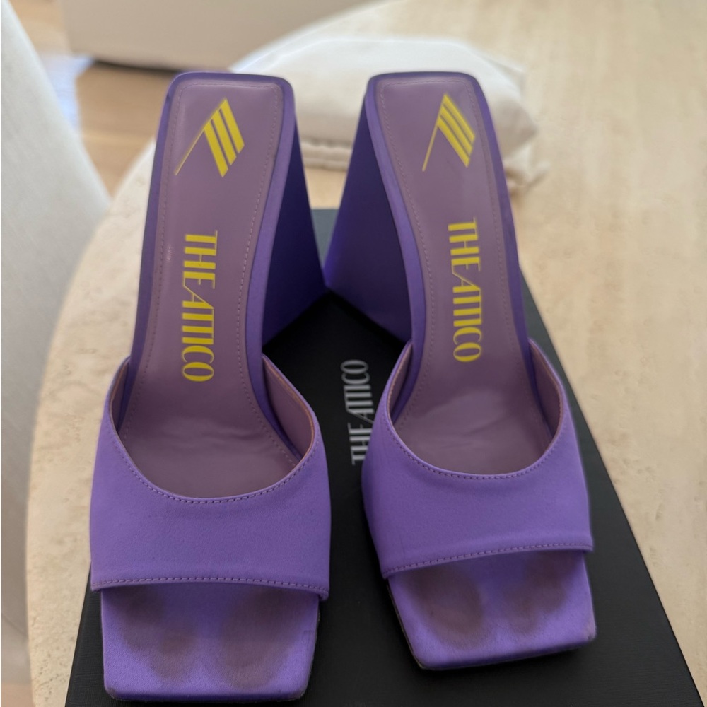 The Attico Purple Devon Mules